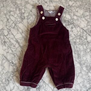 Jacadi Burgundy Corduroy Overalls